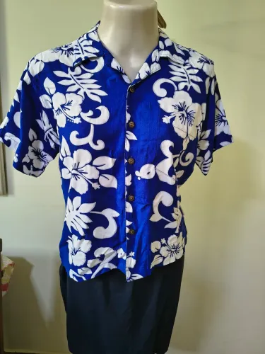 Camisa Feminina Havaiana Austrália Sundrenched Clássica Estampa Hibisco Made In Indonesia