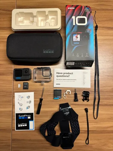 GOPRO HERO 10 black- Kit completo + acessórios na caixa