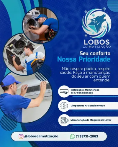 Ar-condicionado e máquina de lavar