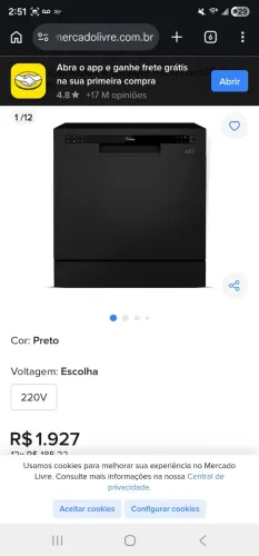 Lava louça preta