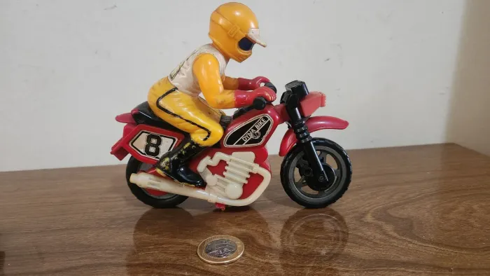 Miniatura Carrinho Boneco Moto Dyna Bike Anos 80