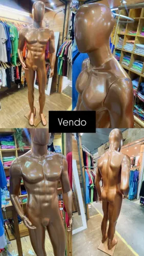Manequim Masculino de Fibra cor Bronze