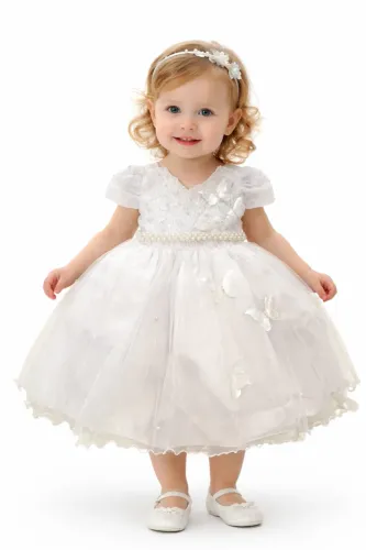 VESTIDO DE LUXO INFANTIL BRANCO - DAMINHA - BATIZADO