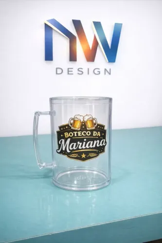 Kit 10 Canecas Chopp 500ml Personalizadas Diversas Cores
