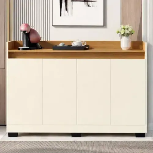 Buffet Real com 4 portas Perola/Mel