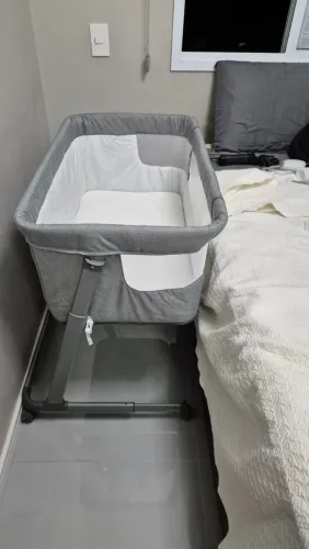 Berço Portátil Co-bed Link Cinza Mescla - Voyage