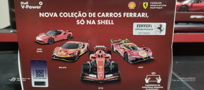 Coleção miniaturas Ferrari Shell 2025