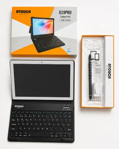 Tablet ATOUCH X19 Pro 64GB 3GB RAM + Teclado, Caneta e Acessórios