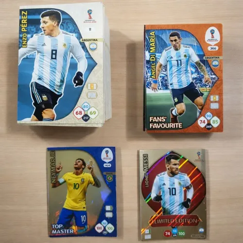 214 cards da coleção Adrenalyn XL da Copa do Mundo FIFA 2018 - SEM REPETIÇÃO