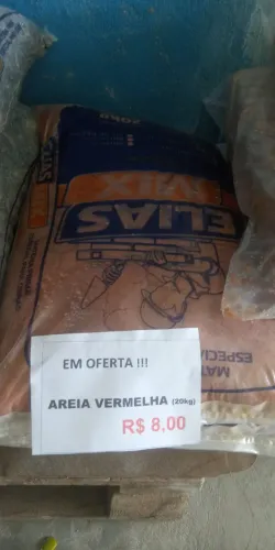 AREIA VERMELHA- SACOS com 20 kg
