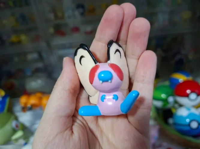 Pokemon Dedoche Miniatura Bandai Butterfree Rosa