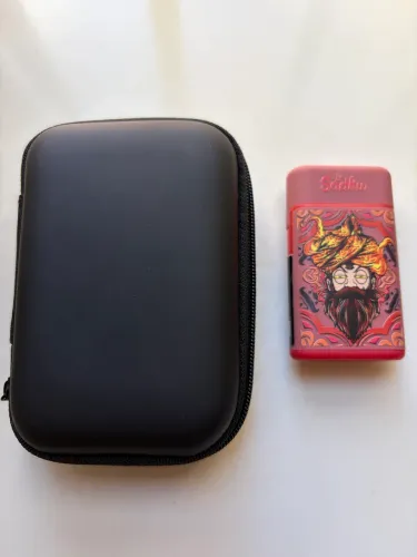 Isqueiro Maçarico colecionável Sadhu + Case Cigarrilha + refil de gás