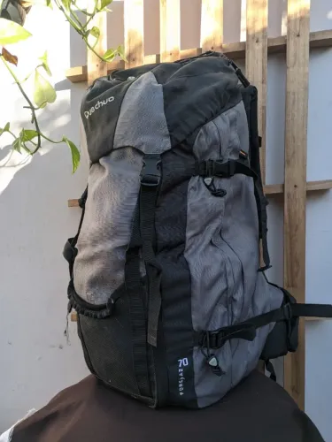 mochila quechua forclaz 70L trekking trilha montanha viagem acampamento camping