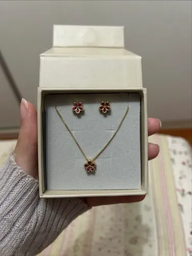 Conjunto Brincos e Colar de Flor - Morana