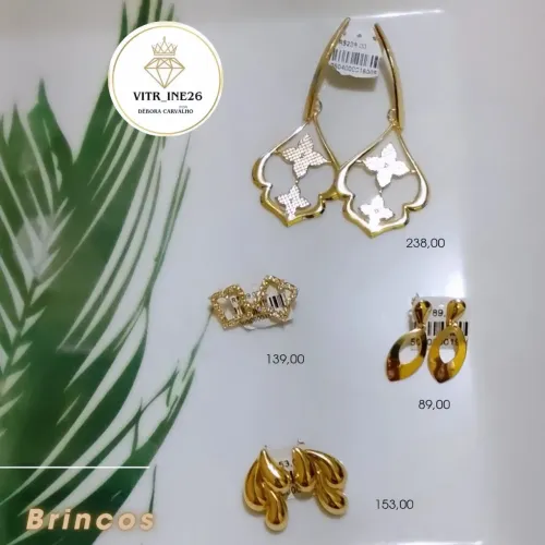Brincos zellita semijoias 