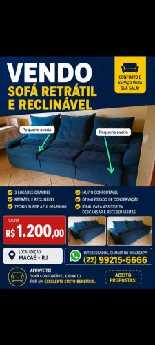 Vendo Sofá retrátil 