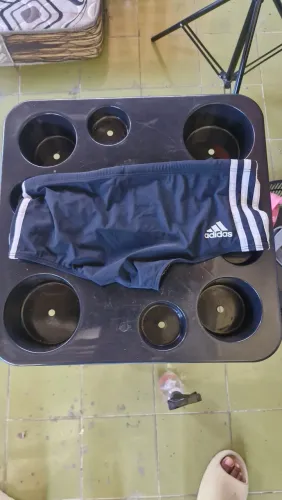 Sunga de Natação Adidas Original 3 Listras Preta - Tamanho M