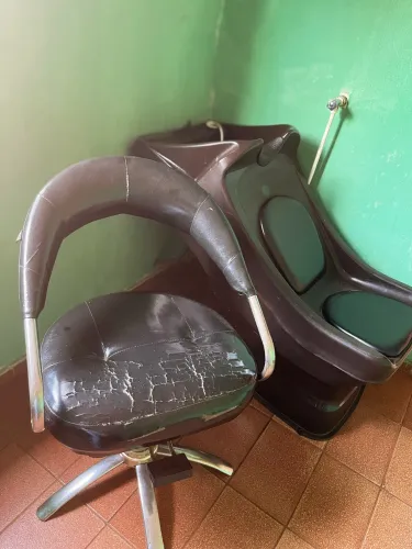 Lavatório e cadeira para salão 