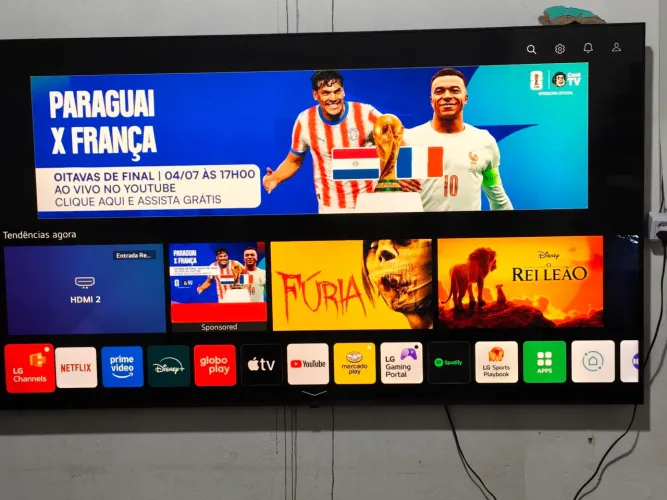 Smart tv LG de 75 polegadas 4k