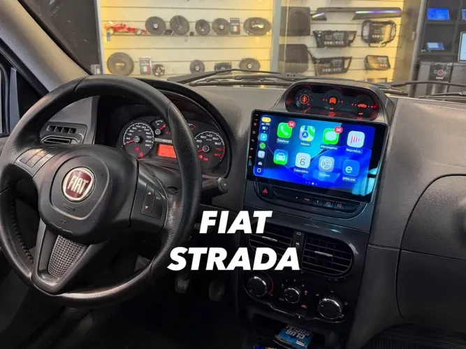 Multimídia Android Carplay sem fio fiat strada 