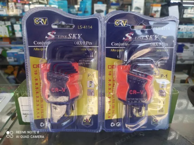 Conjunto de chaves torx 9 pes LS-4114(Honestidade e Qualidade Distribuidora JK Eletrônicos