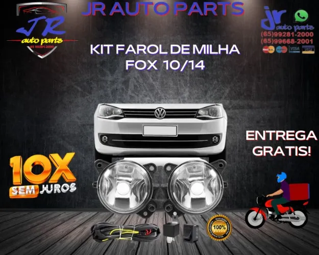 Kit Farol De Milha Fox 10 11 12 13 14