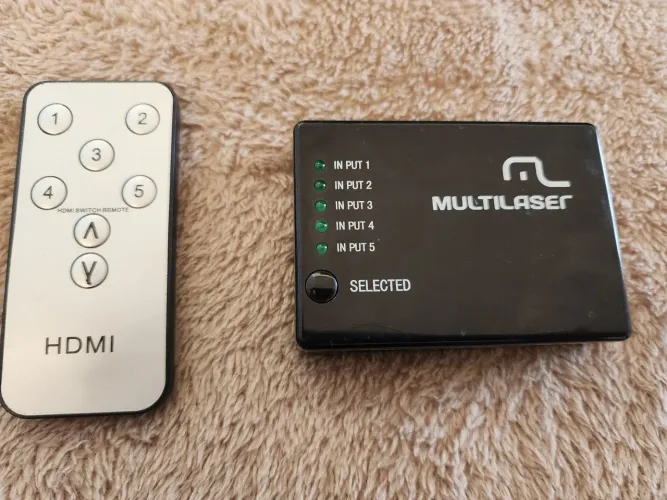Switch HDMI com 5 portas Multilaser