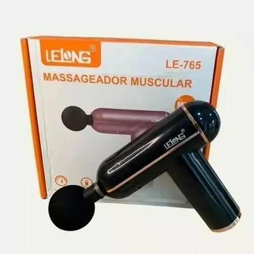 Mini Massageador Corporal Muscular Lelong Le-765 Recarregavel Potente