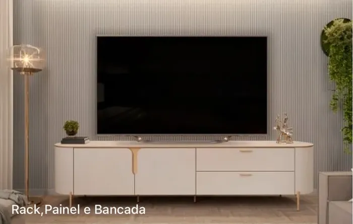 Rack Bancada Metal Off Whitte t86