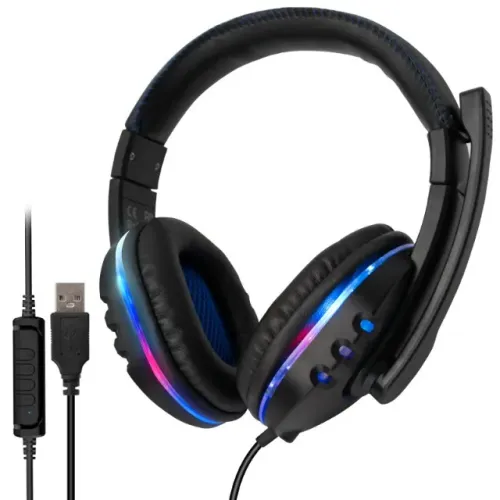 Fone de ouvido Headphone LED Gamer Estéreo Para Pc Kapbom Ka-9007 Headset Microfone