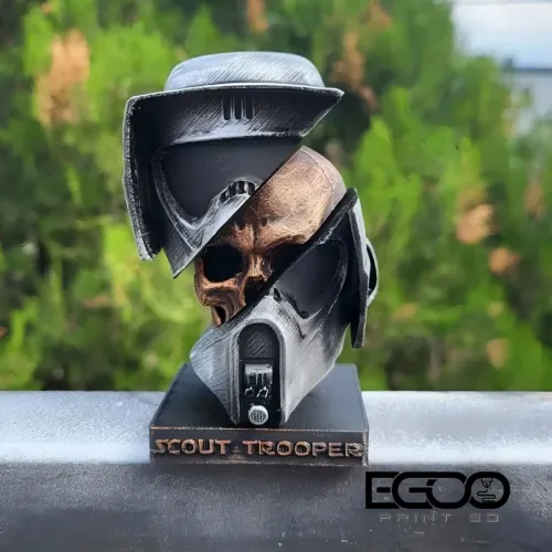 Capacete do Scout Trooper de Resina - Item Imperdível para Colecionadores de Star Wars