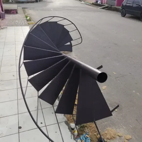 Escada caracol e retas