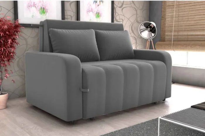 Sofa Cama 138cm Vel Cinza IMPERDÍVEL r433