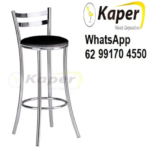 Banqueta alta Tradicional cromada ( produto novo ) Promoção