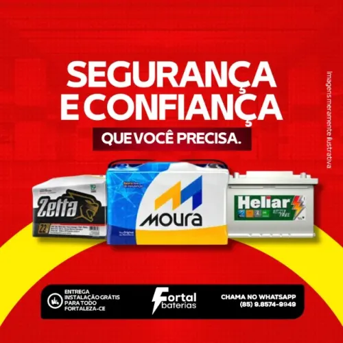 Bateria 50Ah Seminova para Carros Populares