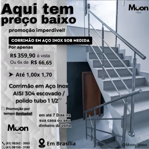 Aço Inox Sob Medida, Em Brasília - MoonGlass