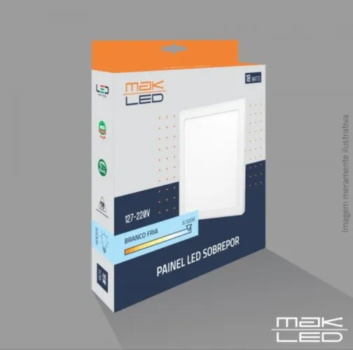 Painel Mak LED 24w 6500k 30x30 sobrepor