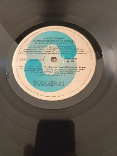 Disco de vinil amor eterno