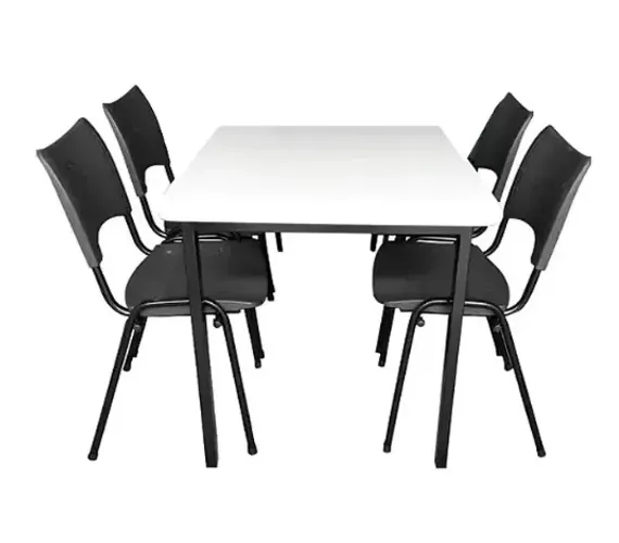 Mesa refeitório 4 lugares retangular
