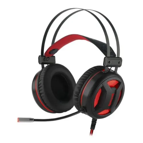 Headset Gamer Redragon Minos, Preto e Vermelho, USB, Surround 7.1, Drivers 50mm - H210