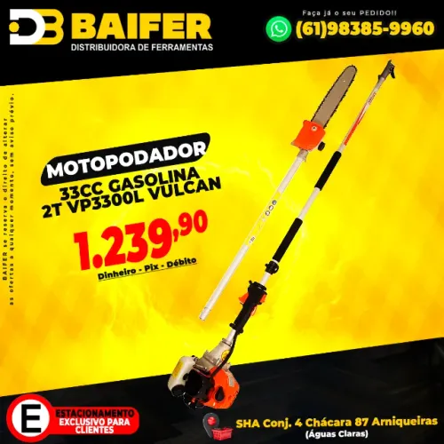 Motopodador 33cc Gasolina 2T Vp3300l Vulcan