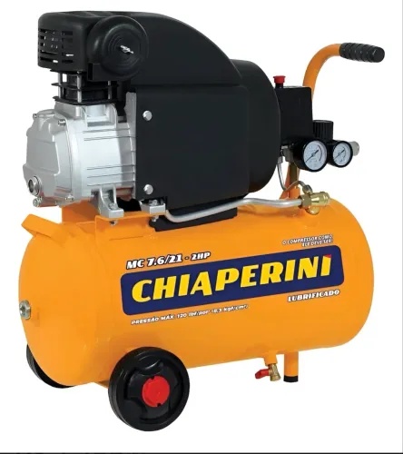 Motocompressor De Ar 7,6 Pés 21 Litros 2hp 220v - Chiaperini