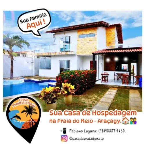 Casa de Temporada ou Hospedagem Duplex Linda na Praia do Meio/Araçagy(98)9.8.8.3.7-9.4.6.0