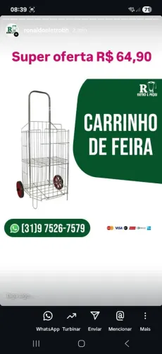 Carrinho de feira - Super oferta!