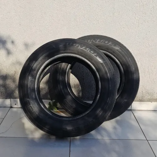 2 Pneus DUNLOP 195 65 15 sem remendos, meia vida