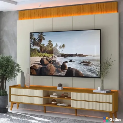 Rack e Painel para TV Moderno - Design Exclusivo 100 % MDF l21m