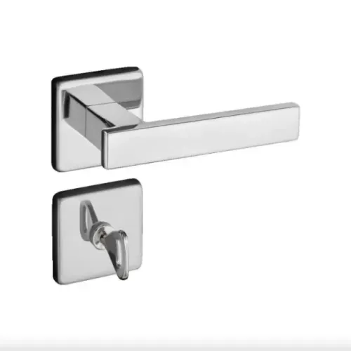 Fechadura Pado Banheiro Roseta Quadrada Concept 408 40mm Cromada