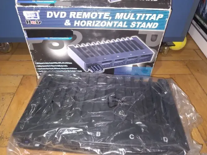 PS2 e Ps1 Display Multitap com controle remoto na caixa leia