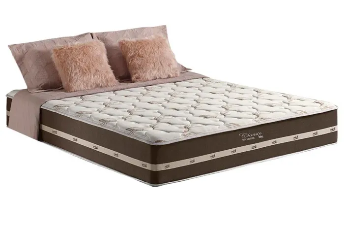 Colchão Casal Classic Marrom Molas Superlastic rf322