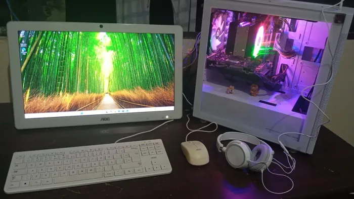 SETUP GAMER ALL WHITE - RX 580 8GB - NVME 480GB - 32 GB RAM - COMPLETÃO